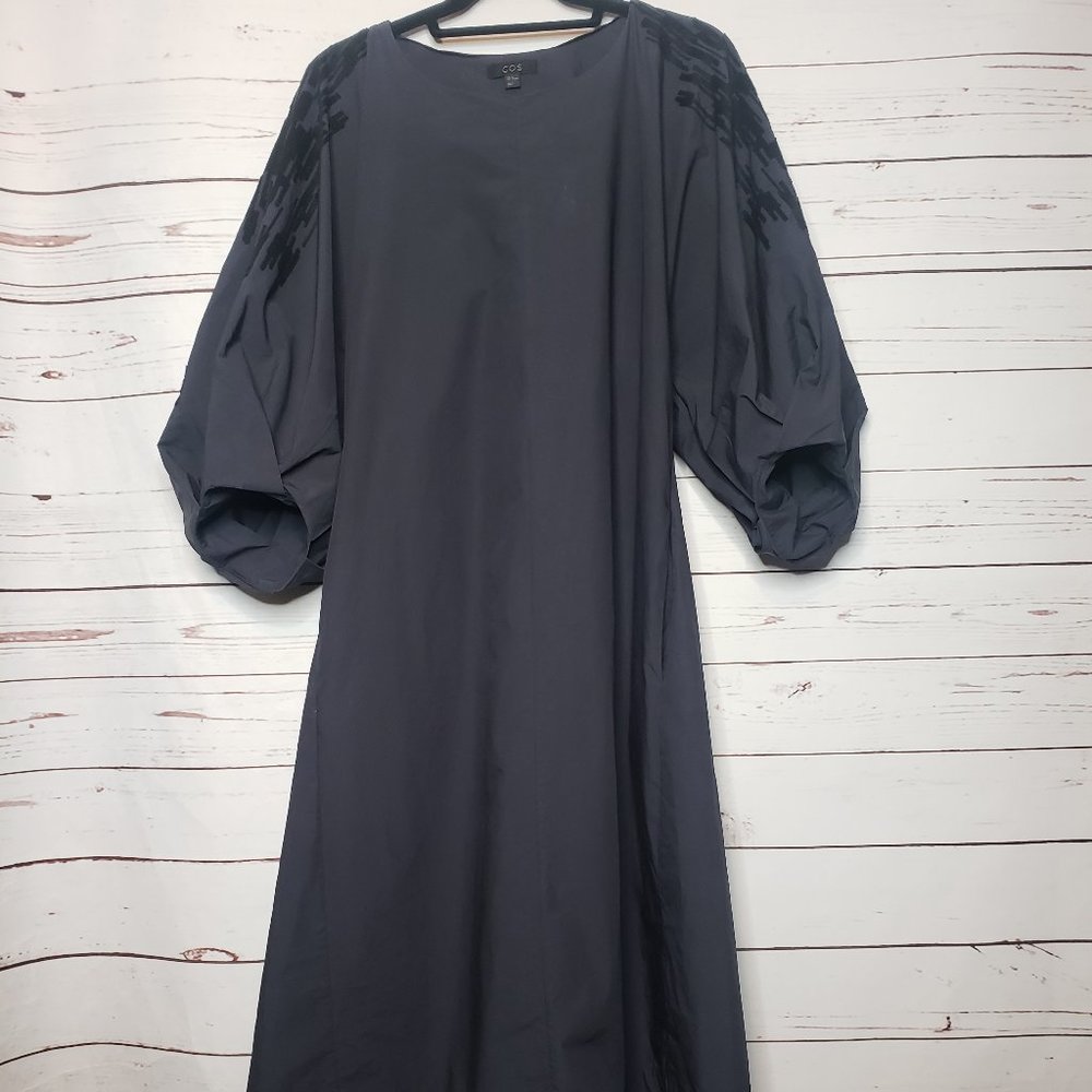 COS Black A-Line Midi Dress